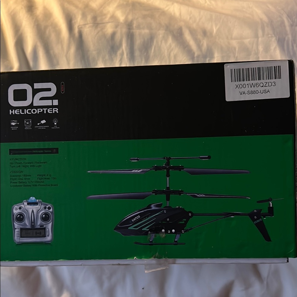 Helicopter Toy - Black and Green